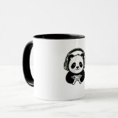 Cute Panda Gamer - Kawaii Gaming Panda with Headse マグカップ (正面左)
