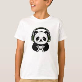 Cute Panda Gamer - Kawaii Gaming Panda with Headse Tシャツ