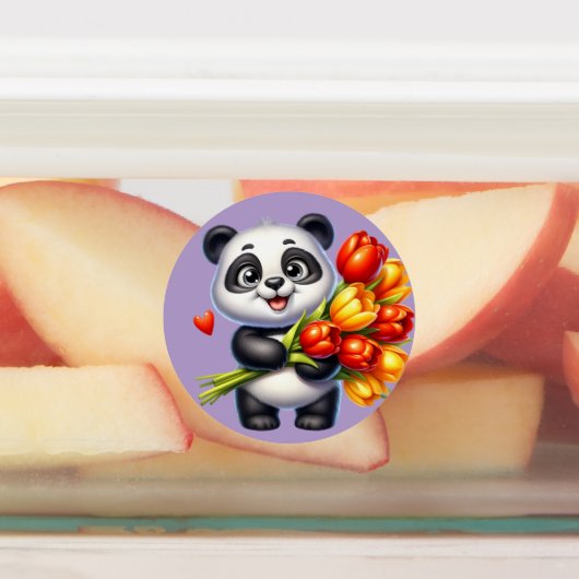 Cute Panda, Giraffe, and Rabbit Sticker Sheet with ラベル (貼付)