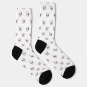 Cute Panda Grid Crew Socks ソックス (右)