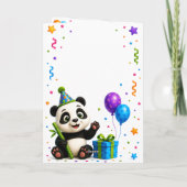 Cute Panda Happy Birthday Card | Adorable Birthday カード (裏面)