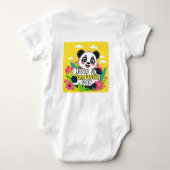 Cute Panda "Have A Pandastic Day"   ベビーボディスーツ (裏面)