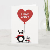 Cute Panda I Love Daddy Card カード (正面)