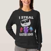Cute Panda I Steal Easter Eggs  Egg Girls & Boys Tシャツ (正面)