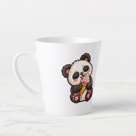 Cute Panda Ice Cream カフェラテマグ (左)
