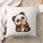 Cute Panda Ice Cream クッション (ブランケット)