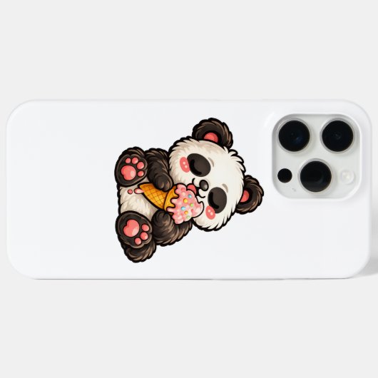 Cute Panda Ice Cream Case-Mate iPhoneケース (裏面 (横))