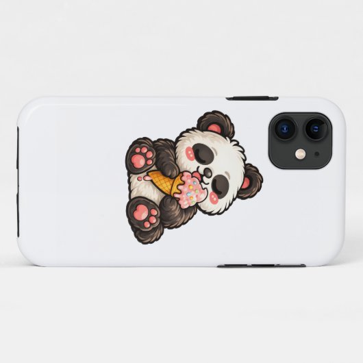 Cute Panda Ice Cream Case-Mate iPhoneケース (裏面(横))