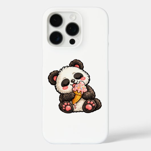 Cute Panda Ice Cream Case-Mate iPhoneケース (裏面)