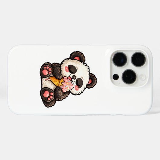 Cute Panda Ice Cream Case-Mate iPhoneケース (裏面 (横))