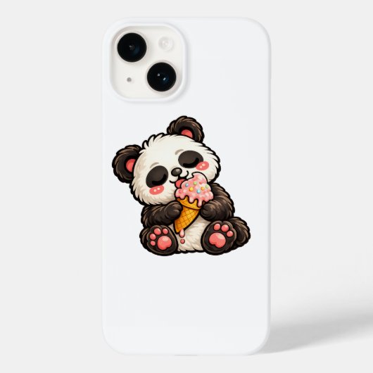 Cute Panda Ice Cream Case-Mate iPhoneケース (裏面)