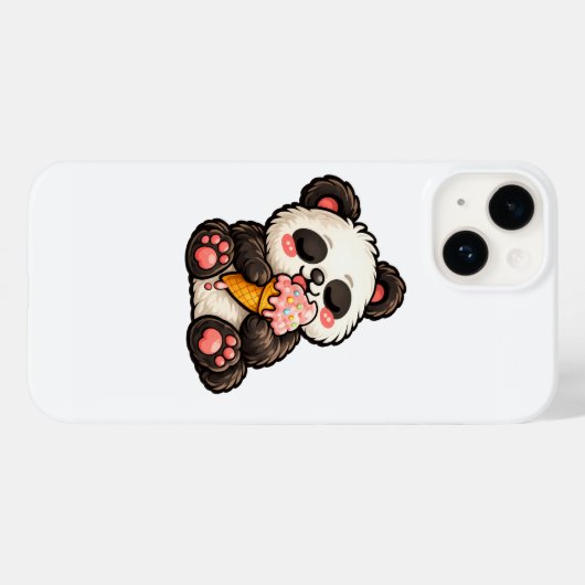 Cute Panda Ice Cream Case-Mate iPhoneケース (裏面 (横))