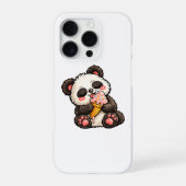 Cute Panda Ice Cream iPhoneケース (裏面)