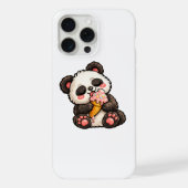 Cute Panda Ice Cream iPhoneケース (裏面)