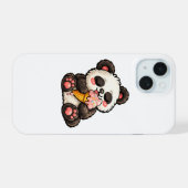 Cute Panda Ice Cream iPhone 15ケース (裏面横)
