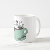 Cute Panda In Coffee Cup Coffee Lover Gift コーヒーマグカップ (正面右)