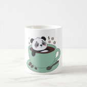 Cute Panda In Coffee Cup Coffee Lover Gift コーヒーマグカップ (中央)