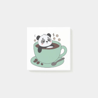 Cute Panda In Coffee Cup Coffee Lover Gift ポストイット