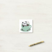 Cute Panda In Coffee Cup Coffee Lover Gift ポストイット (デスク上)