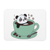 Cute Panda In Coffee Cup Coffee Lover Gift マグネット (横)