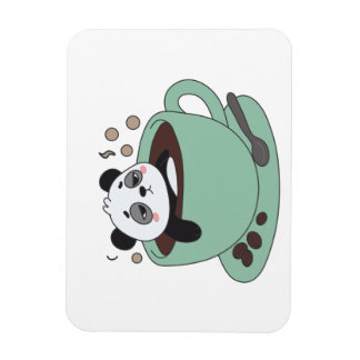 Cute Panda In Coffee Cup Coffee Lover Gift マグネット
