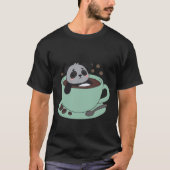 Cute Panda In Coffee Cup Coffee Lover Gift Tシャツ (正面)