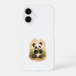 Cute Panda iPhone 16 Case Kawaii Bamboo 16ケース