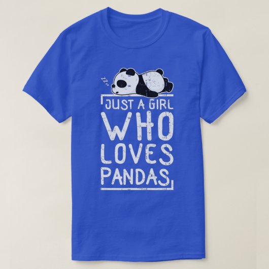 Cute Panda Just a Girl Who Loves Pandas (8) Tシャツ (デザイン正面)