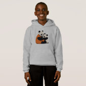 Cute Panda Love Cuddling Kids Pullover Hoodie (正面フル)