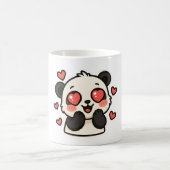 Cute Panda Love Mug – Kawaii Heart Eyes design コーヒーマグカップ (中央)