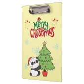 cute panda merry Christmas Clipboard クリップボード (左)