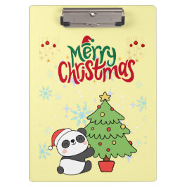 cute panda merry Christmas Clipboard クリップボード