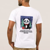 Cute Panda Merry Christmas T-Shirt | New York Holi Tシャツ (裏面)