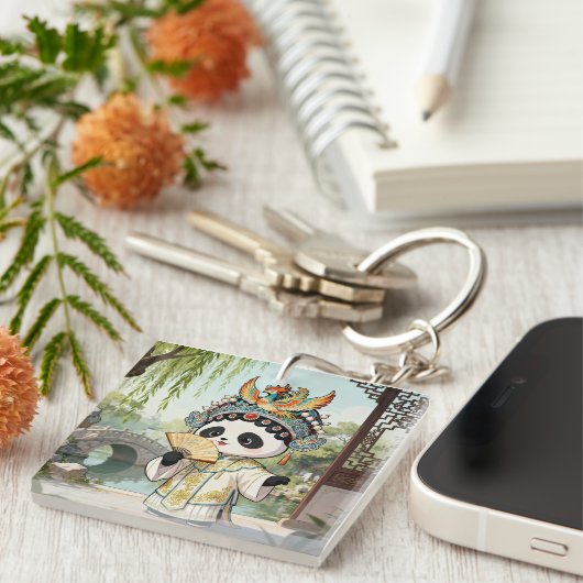 Cute Panda Opera Keychain キーホルダー (正面右)