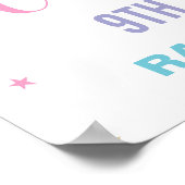 Cute Panda Pandacorn Rainbow Birthday Welcome ポスター (角)