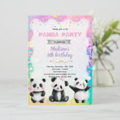 Cute panda party invitation 招待状 (スタンド正面)