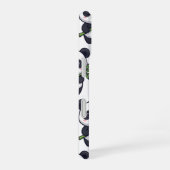 Cute Panda Pattern iPhone Case – Black & White 16ケース (右側面)