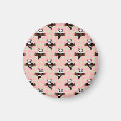 Cute Panda Pattern on Pink – Kawaii Seamless  マグネット (正面)