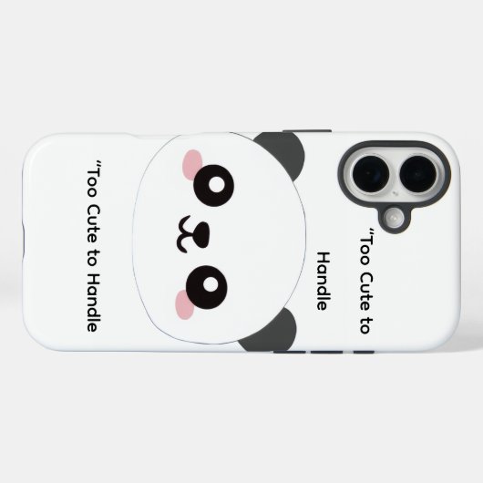 Cute Panda Phone Case  Case-Mate iPhoneケース (裏面 (横))