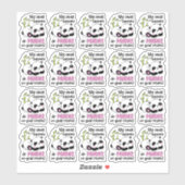 Cute Panda Pun おもしろい Review離れ Small Business シール (シート)