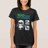 Cute Panda Scientist 100 Shoulder Days Tシャツ (正面)