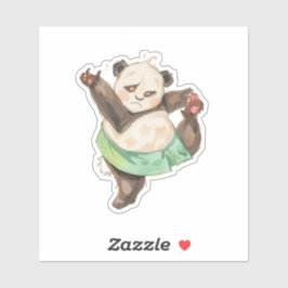 Cute Panda Scrapbook Sticker | Ballet Cartoon シール