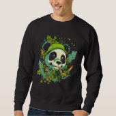 Cute Panda Splash Animal Face Splash Paint Graphi スウェットシャツ (正面)