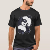 Cute Panda Stretches Sleepy Panda for Children Tシャツ (正面)