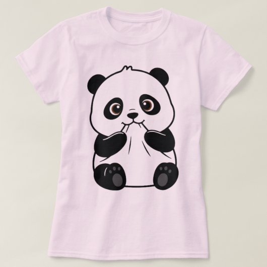 Cute Panda Tシャツ (デザイン正面)