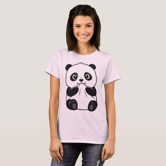 Cute Panda Tシャツ (正面フル)
