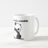 Cute panda Too peoply outside Mugs for introverts コーヒーマグカップ (正面右)