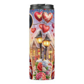 Cute Panda Winter Rose Bouquet Wrap タンブラー (裏面)