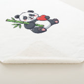 Cute Panda with Bamboo Cozy Nature Illustration Bl シェルパブランケット (3/4)