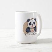 Cute Panda with Coffee コーヒーマグカップ (正面右)